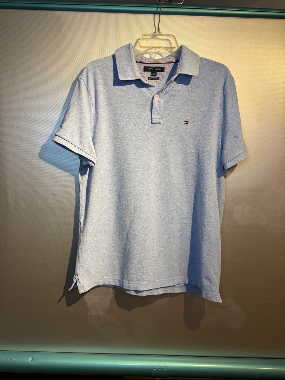 Tommy Hilfiger Men’s Pale Blue Short-Sleeve Polo
